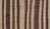 Mid 20th Century Vintage Turkish Kilim Rug in Ivory and Deep Brown Striped Design For Sale - Image 5 of 10