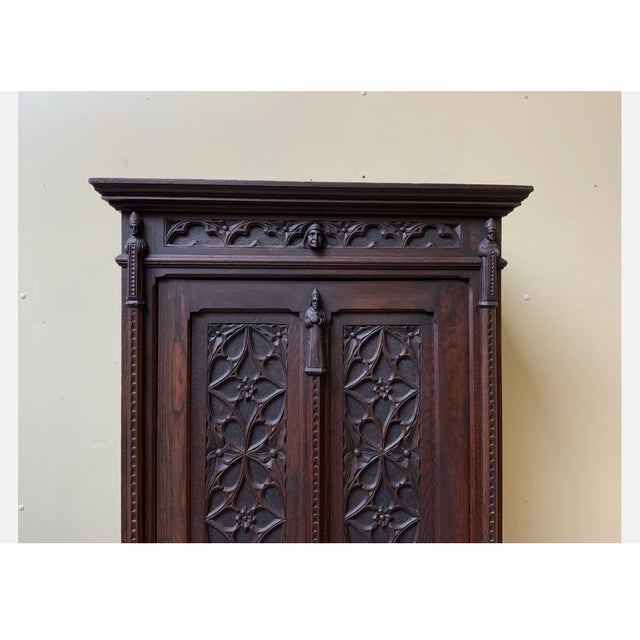 Antique Chinese Sideboard in Oak, 1880 For Sale - Image 9 of 10