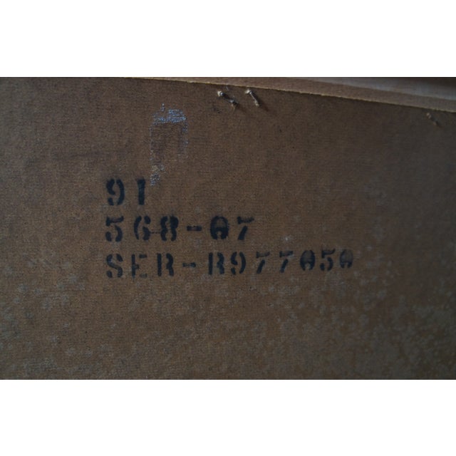 1970s Lane Staccato Mid Century Modern 9 Drawer Oak Brutalist Mirrored Dresser Lowboy For Sale - Image 10 of 13