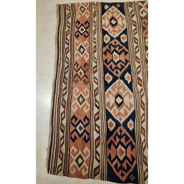 Traditional Circa 1900 Caucasian Kilim Rug For Sale - Image 3 of 7