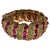 Bochic "Capri" Natural Ruby & Natural Peridot Bangle Set In 18K Gold & Silver For Sale - Image 15 of 18