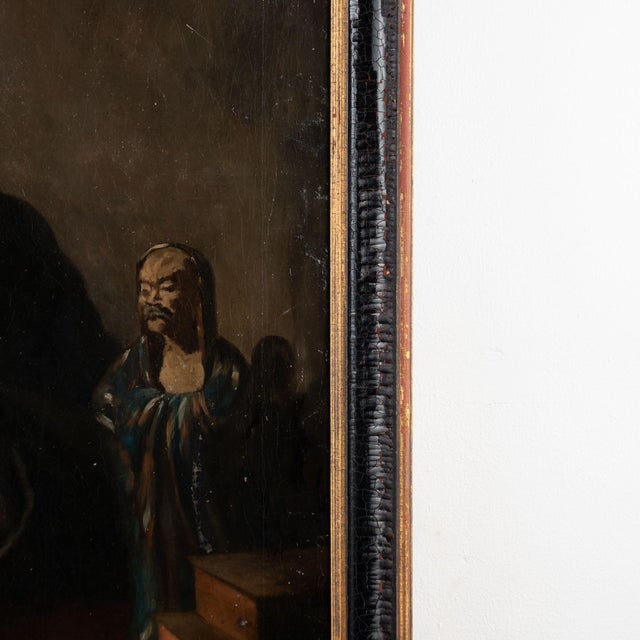 Late 19th Century Original Oil on Canvas Portrait of Old Man and Curiosities For Sale - Image 12 of 14