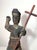 Figurative Large Antique 1600's Hand Carved Saint San Miguel Santos Religious Sculpture For Sale - Image 3 of 14