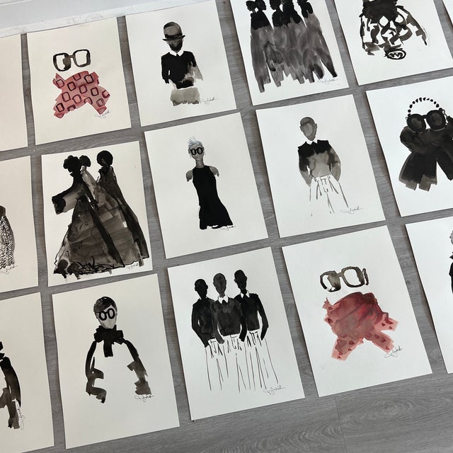 Ink Wash Series by Jo Baskerville For Sale - Image 4 of 12