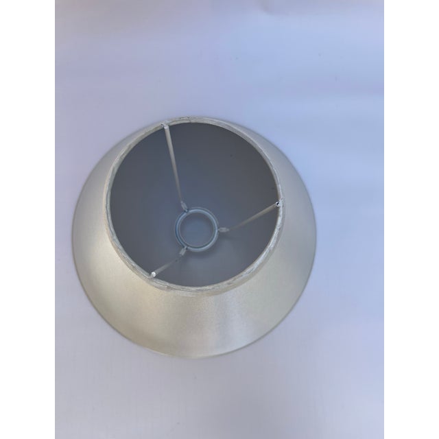 1990s Silver Sage Fabric Lamp Shade For Sale - Image 5 of 6