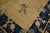 Chinese 1900s Beige Floral Vase Deco Antique Peking Square Room Size Wool Rug For Sale - Image 3 of 6