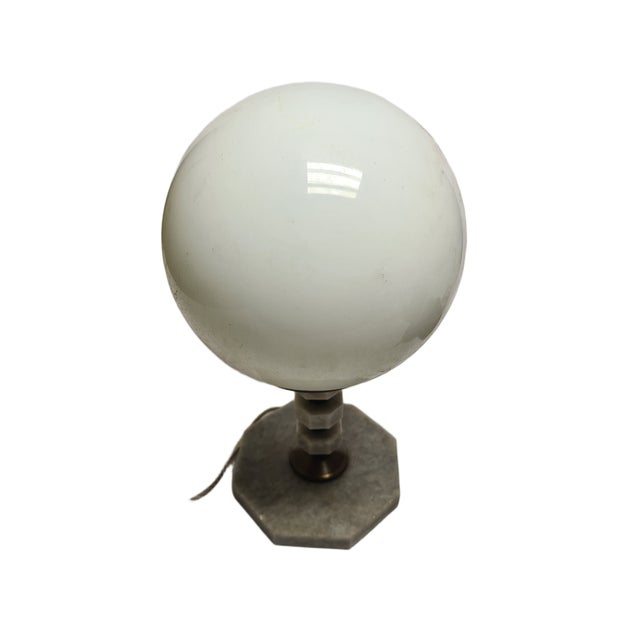 Cream Art Deco Style Bedside Lamp from Polam, Poland, 1970s For Sale - Image 8 of 18