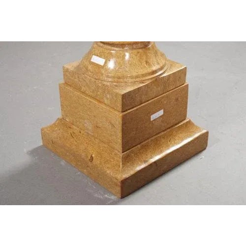 20th Century Beige Marble Crater Vase For Sale - Image 6 of 9