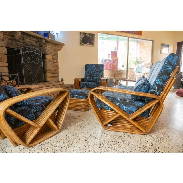 Six Strand Pretzel Full Set - 3-Seat Sofa, Two Chairs, Ottoman For Sale In Orlando - Image 6 of 18