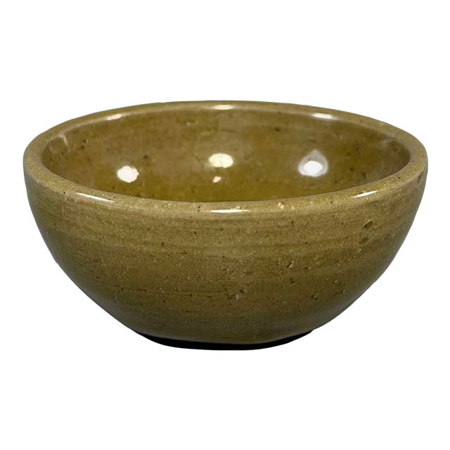 Olive‑Glazed Chinese Ceramic Small Decorative Bowl For Sale
