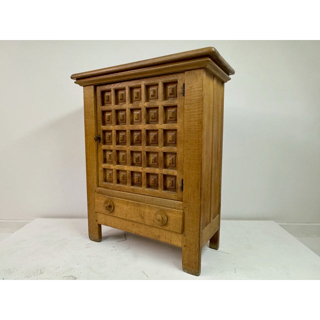 Brutalist Dutch Carved Oak Cabinet, 1960s For Sale - Image 16 of 17