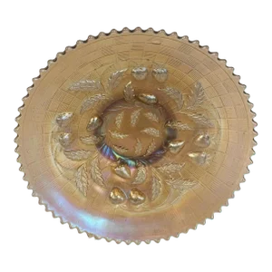 Northwood Carnival Glass Strawberry Plate