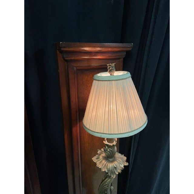 Wood 1970s Maitland-Smith Bronze on Wood Wall Sconces - a Pair For Sale - Image 7 of 11