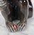 Black Mid-Century Japanese Porcelain Monkey Holding Banana Sculpture For Sale - Image 8 of 9