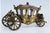 Metal Silver-Gilt Carriage with Portuguese Coat of Arms Engravings, Garlands, Angelic Figures and Glass Applications For Sale - Image 7 of 11