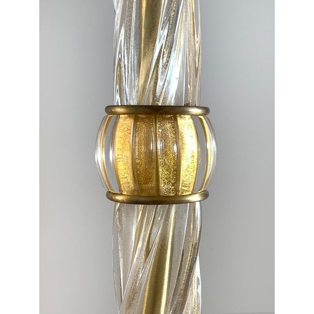 Donghia Murano Glass Floor Lamps With Silk Shades a Pair Chairish