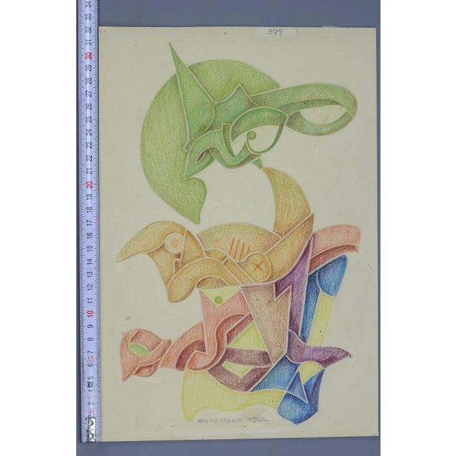 Fritz Klee, Abstract Composition, Germany, 1955, Drawing For Sale - Image 14 of 17