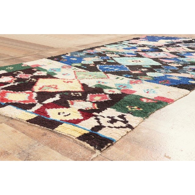 Blue Vintage Azilal Moroccan Rug, 05'04 X 10'02 For Sale - Image 8 of 10