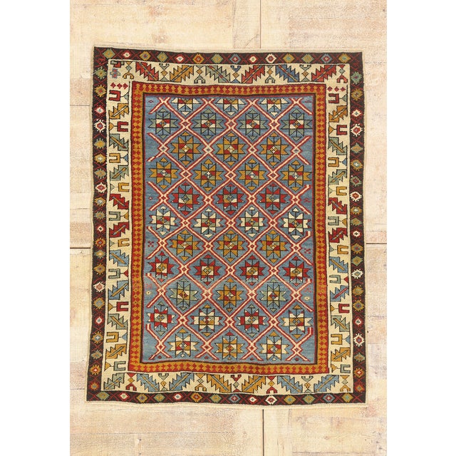 Mid-19th Century Caucasian Shirvan Rug, 03'04 X 04'00 For Sale - Image 10 of 10
