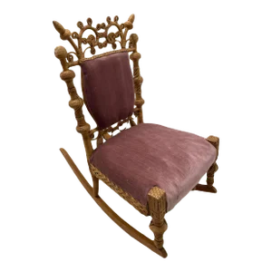 19th Century American Aesthetic Movement Victorian Wicker Rocking Chair Attributed to Heywood-Wakefield