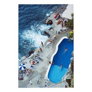 Slim Aarons, Pool on Amalfi Coast, Limited Edition Estate Stamped Photographic Print, 1960s For Sale