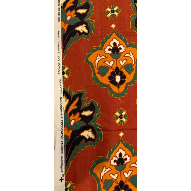 1980s 1983 Jack Prince "Flanders" Ikat Fabric, Old Deerfield, 2.5+ Yards For Sale - Image 5 of 5