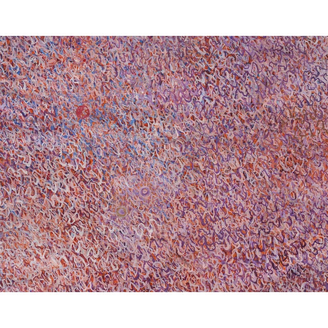 Vintage Abstract Mid-Century Modern Large Nonobjective Oil Painting, Signed Sakuko Ido 1969 For Sale In New York - Image 6 of 12