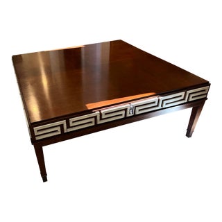 Coffee Table - Hickory White Greek Key Table For Sale