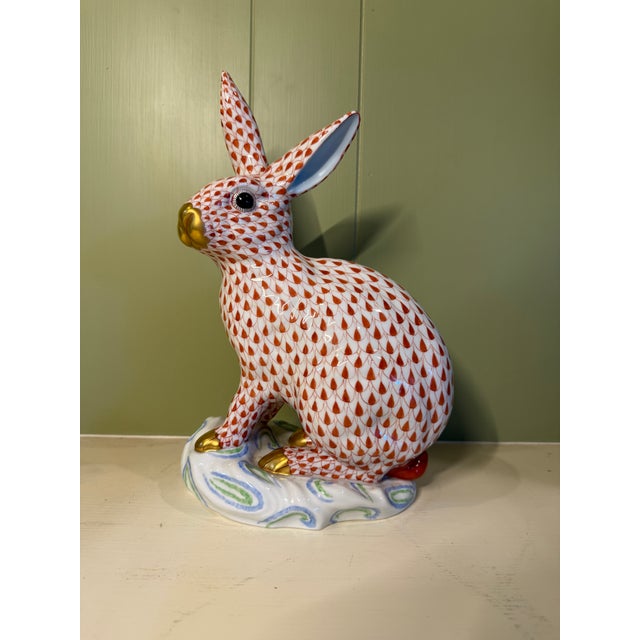 Large Red/Rust Herend Bunny