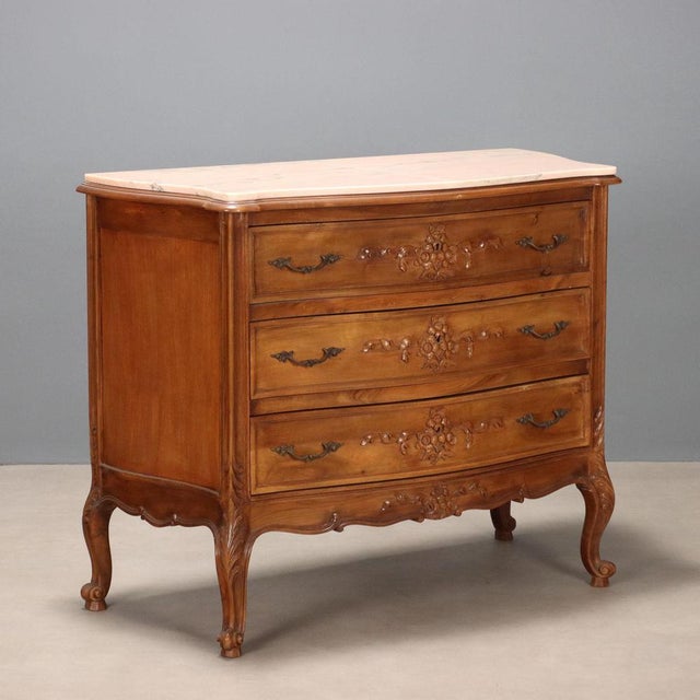 Baroque Style Walnut Chest of Drawers For Sale - Image 11 of 11