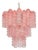Large Pink Murano Glass 3-Tier Tube Chandelier, 1990s For Sale
