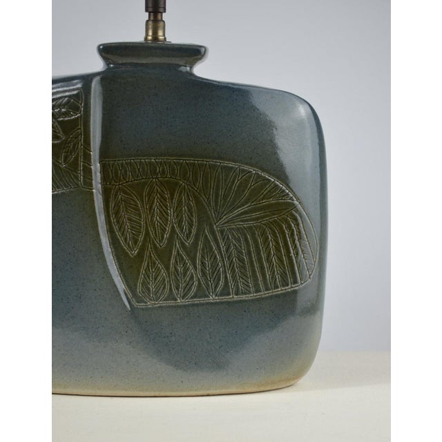 Glazed Ceramic Table Lamp by D. Protion for Vallauris, France, 1970s For Sale - Image 16 of 17