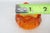 Mid 20th Century Flower Shaped Glowing Orange Glass Tealight Holder Small Petal Ring Dish 4946b For Sale - Image 5 of 13