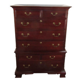 Pennsylvania House Solid Cherry High Chest of Drawers For Sale