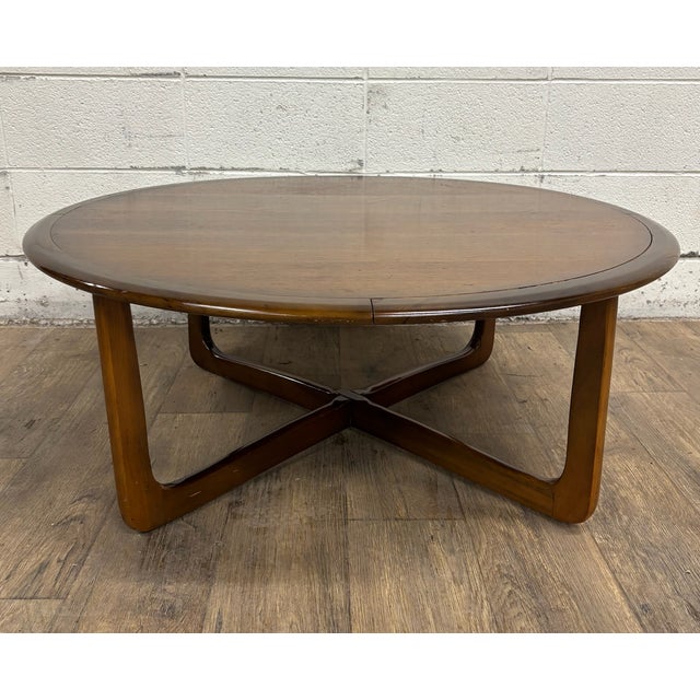 Vintage Mid Century Modern MCM Round Coffee Table For Sale - Image 12 of 16