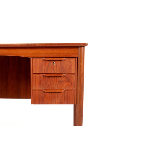 Vintage Danish Teak Writing Desk, 1960s For Sale - Image 9 of 12