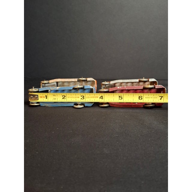Vintage Pre-War Tootsietoy No. 4651 Fageol Safety Coach Bus Group (4) - Orange Blue Red 1927-1933 For Sale - Image 13 of 14