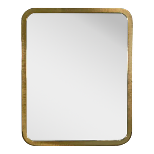 Late 20th Century Modern Wall Mirror by Milo Baughman for Thayer Coggin Brass Lamé Shape Frame