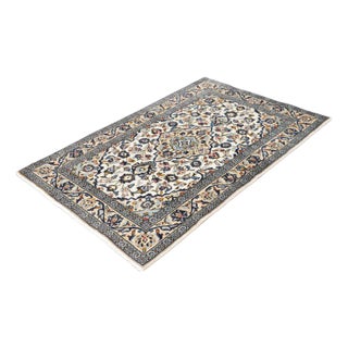 Kashan Rug in Hand-Knotted Virgin Wool For Sale