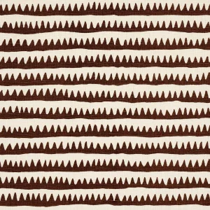 Schumacher Corfu Stripe Fabric in Brown