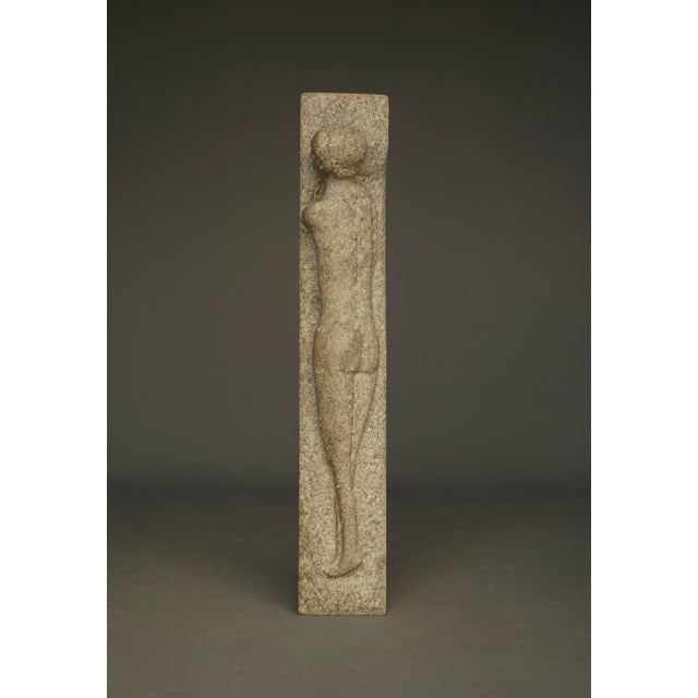 Carved Stone Sculpture of a Reclining Nude, 1960s For Sale - Image 9 of 9