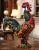 Large French Barbotine Majolica Rooster Sculpture From Normandy For Sale - Image 11 of 11