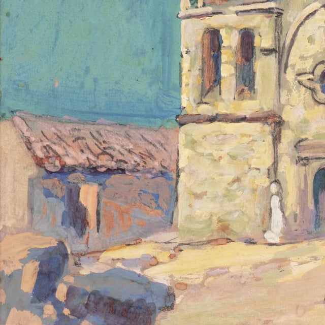 'View of the Old Carmel Mission, Monterey, California' by Edda Maxwell Heath, Woman Artist, Society of Watercolor Artists, New York For Sale In Monterey, CA - Image 6 of 10