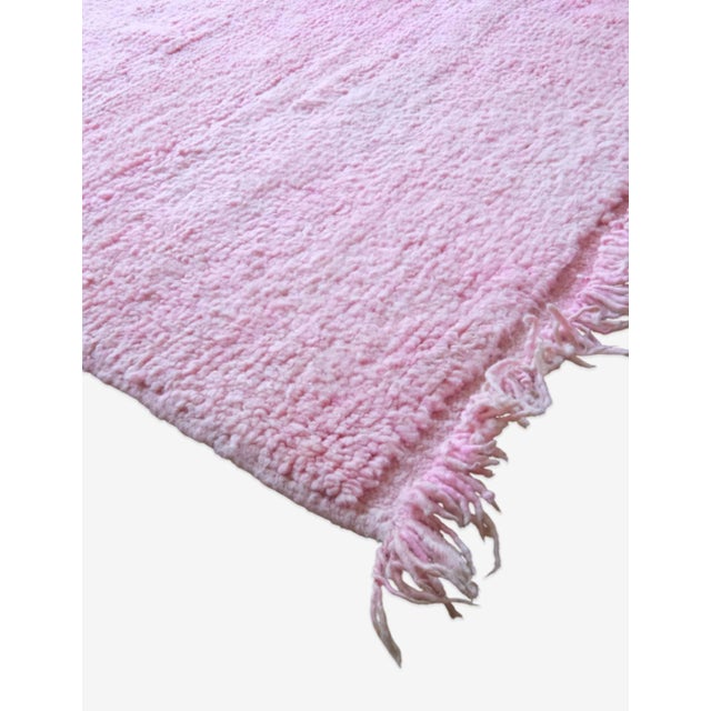 Solid Pink Moroccan Rug - 8.3 X 5 Ft For Sale - Image 4 of 8