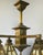 Antique Arts & Crafts Mission 4-Light Brass Chandelier With Colorful "Slag Glass" Shades For Sale - Image 4 of 9