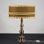 Brass & Metal Table Lamp with Circular and Low Fabric Shade For Sale - Image 6 of 6