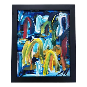 Original Abstract Oil Painting by Chuck Reddick and John Ross Palmer