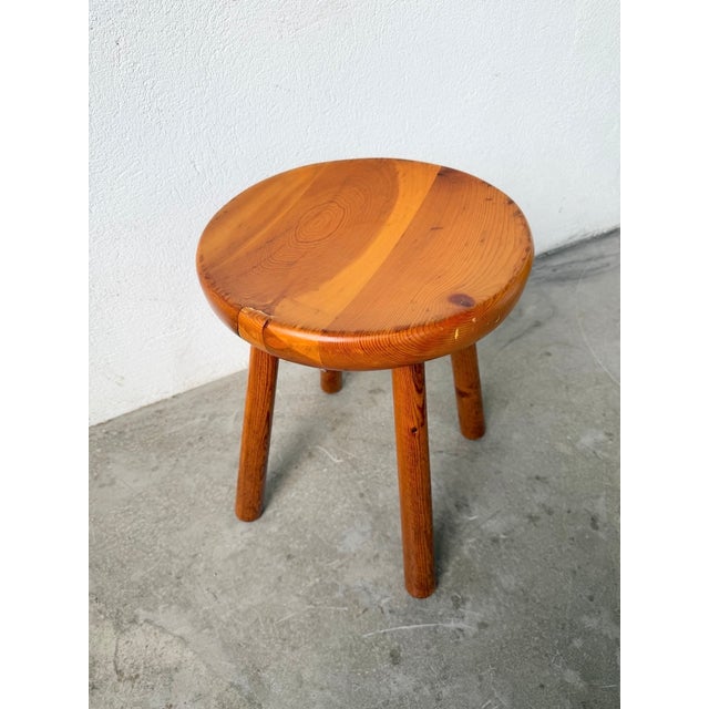 Pine Stool attributed to Charlotte Perriand for Les Arcs, 1960s For Sale - Image 13 of 18