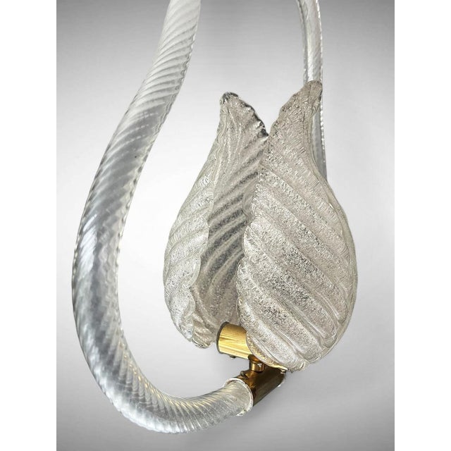 Hanging Light in Murano Glass by Barovier and Toso, Italy For Sale - Image 5 of 8