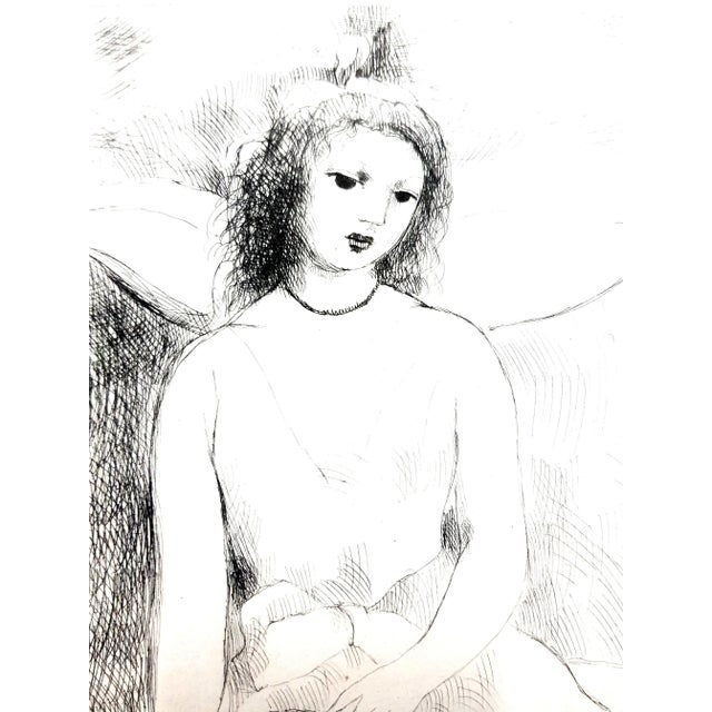 Marie Laurencin - Woman Angel - Original Etching 1946 For Sale - Image 4 of 9